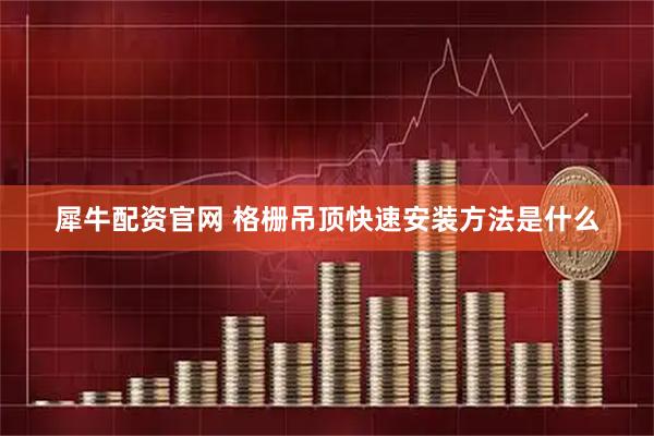 犀牛配资官网 格栅吊顶快速安装方法是什么