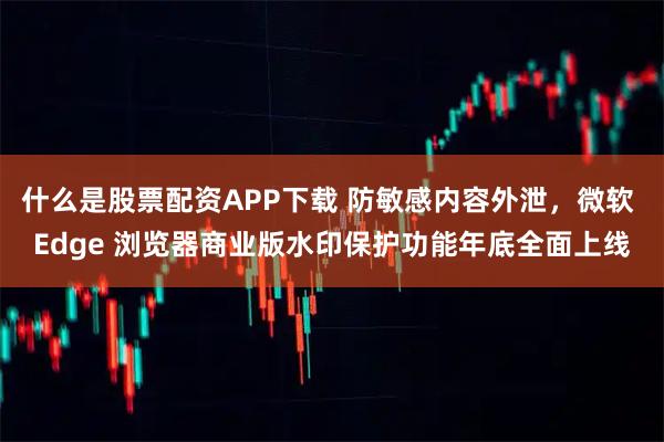 什么是股票配资APP下载 防敏感内容外泄，微软 Edge 浏览器商业版水印保护功能年底全面上线